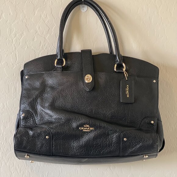 Coach Black Leather Satchel - Picture 2 of 8